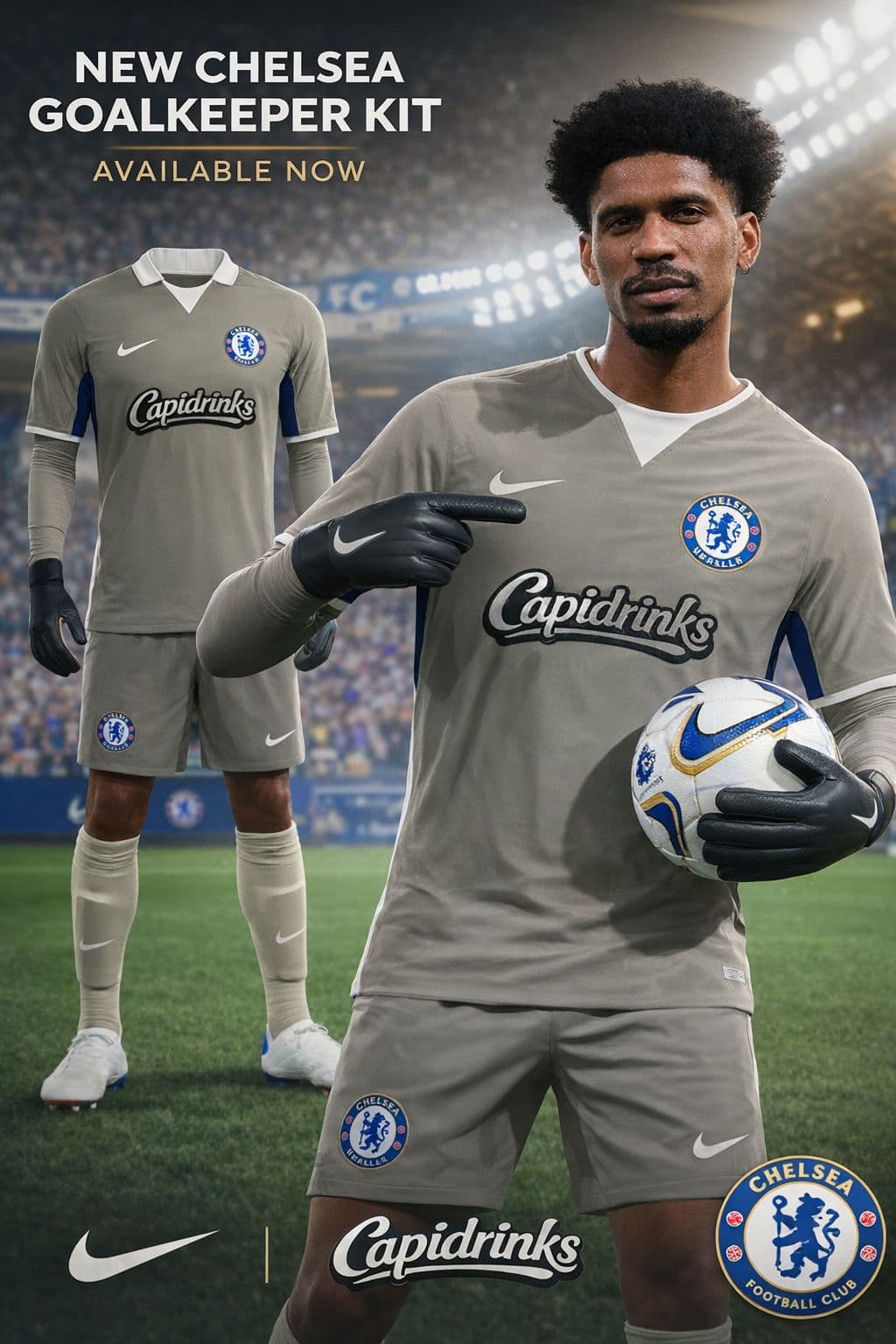Novo kit GK do Chelsea para temporada 36/37! ⚽️🔥 O Chelsea divulga oficialmente o uniforme!