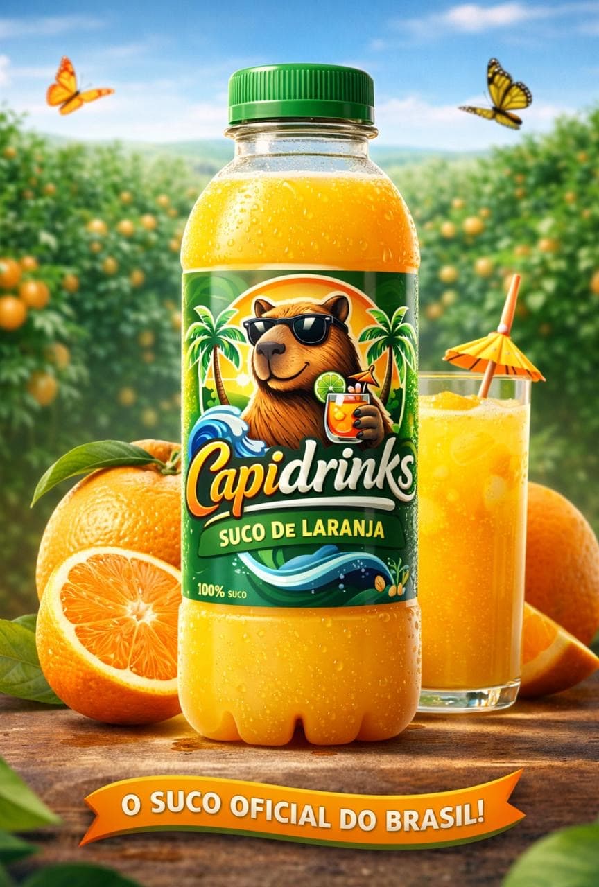 Bateu cede?! Tome um suco de laranja Capidrinks geladinho e veja o que realmente é um suco de laranja de verdade. 🟠🍃 O suco oficial do …