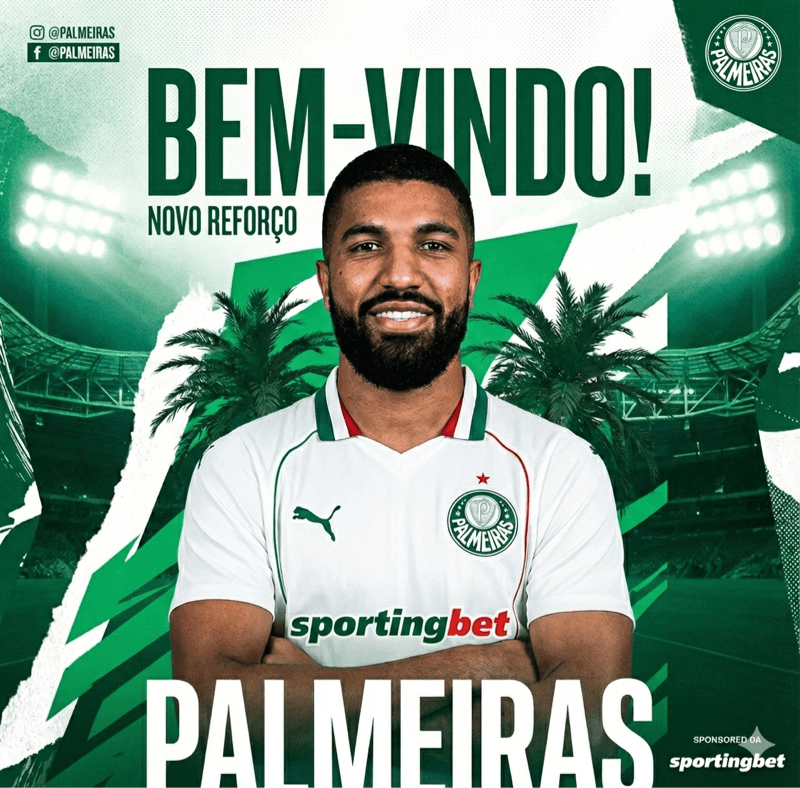 O homem de gelo é verdão! 🔥 Ele tá de volta! Empréstimo de um ano pelo melhor do mundo. Bem-vindo craque! A contratação mais cara do fut…
