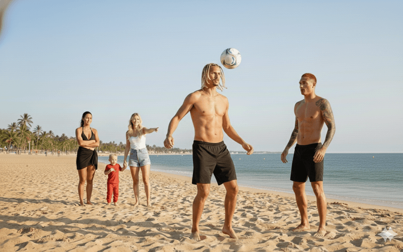 Altinha na praia