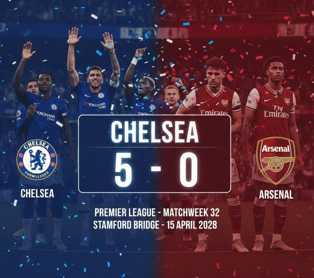 O líder Chelsea ATROPELA o rival Arsenal no Stamford Bridge, com 3 gols de Cezar, 1 de Palmer e outro de Enzo Fernández. Com 8 pontos de …