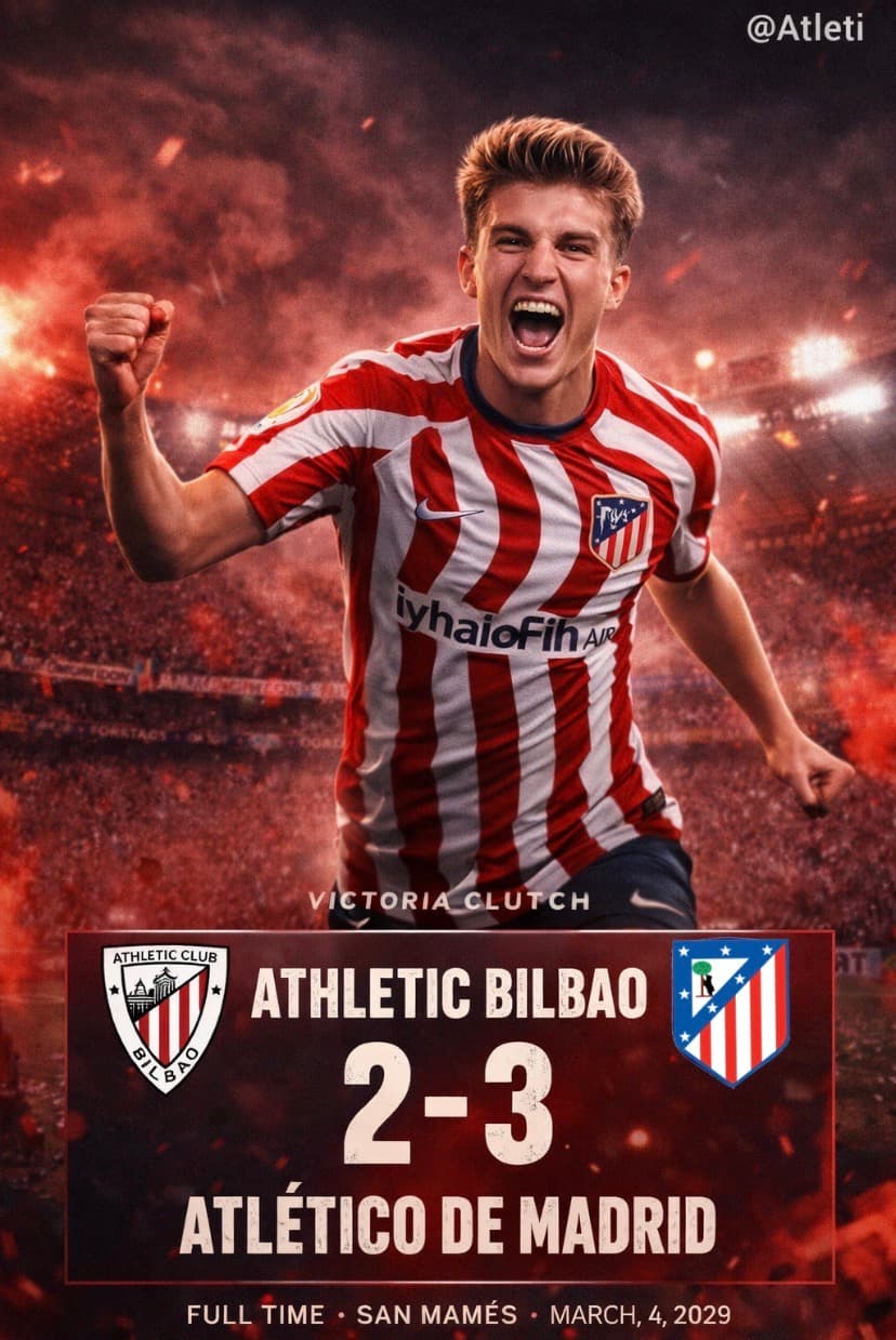 ÉPICO E MEMORÁVEL. VEEEEEEEEEEENNNNNCCCEEEEEE O ATLETI. Com gol do capitão Pablo Barrios aos 90 MINUTOS, o Atleti vence o líder Bilbao em…