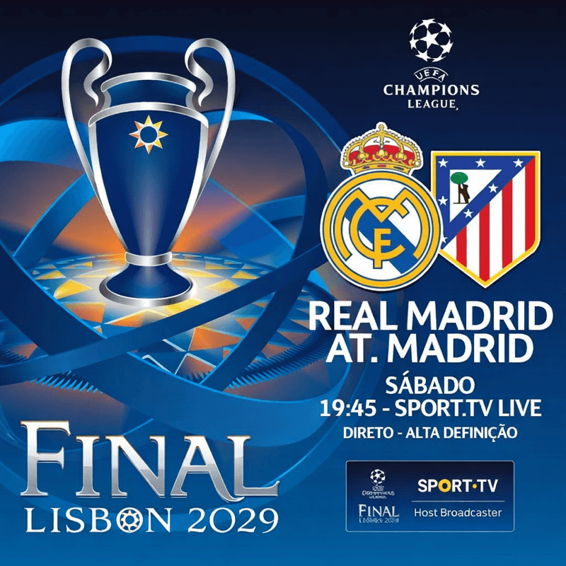 Agora é OFICIAL! A final está definida e mais uma vez teremos o Derby de Madrid em uma disputa de Final da UEFA Champions League. Dessa v…