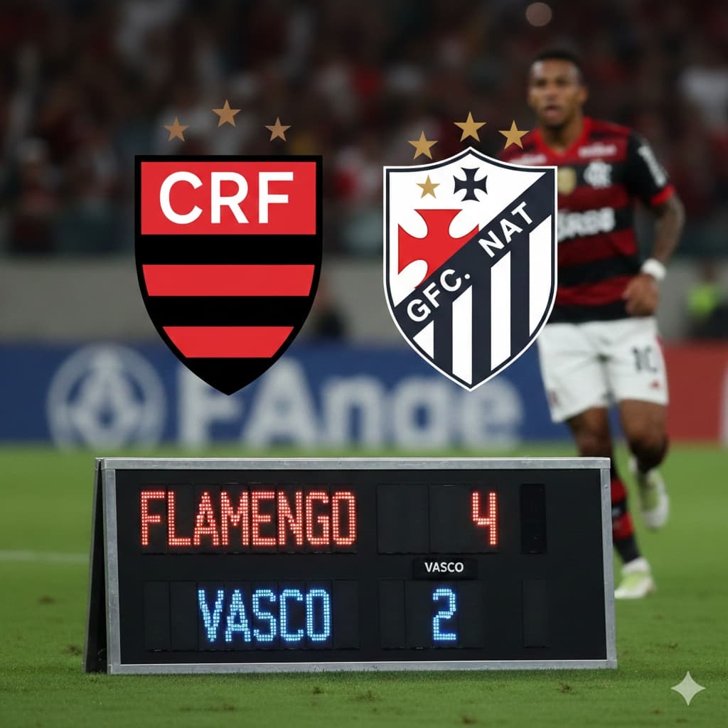 O Flamengo consegue levar a melhor no clássico!! Gustavo se destaca fazendo 2 gols e uma assistência,o garoto está com a moral lá em cima…
