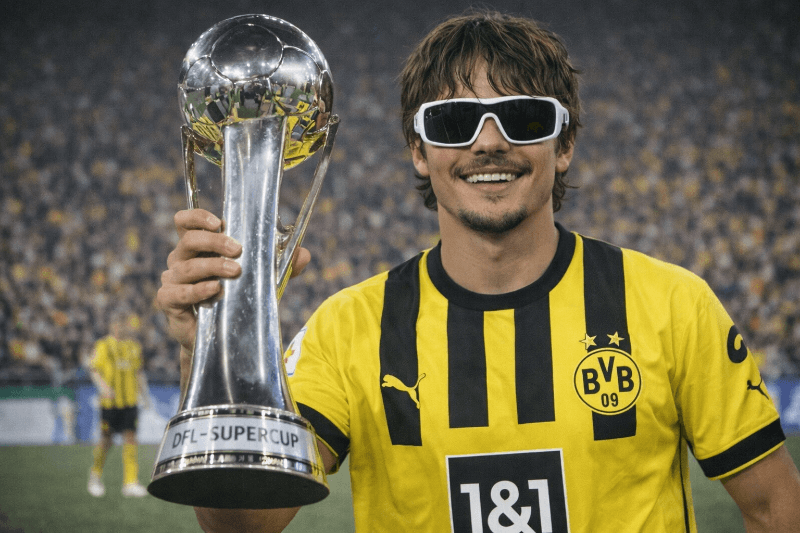Campeão da Supercopa da Alemanha logo na estreia pelo clube Vamos pra cima Borussia Dortmund 💛🖤