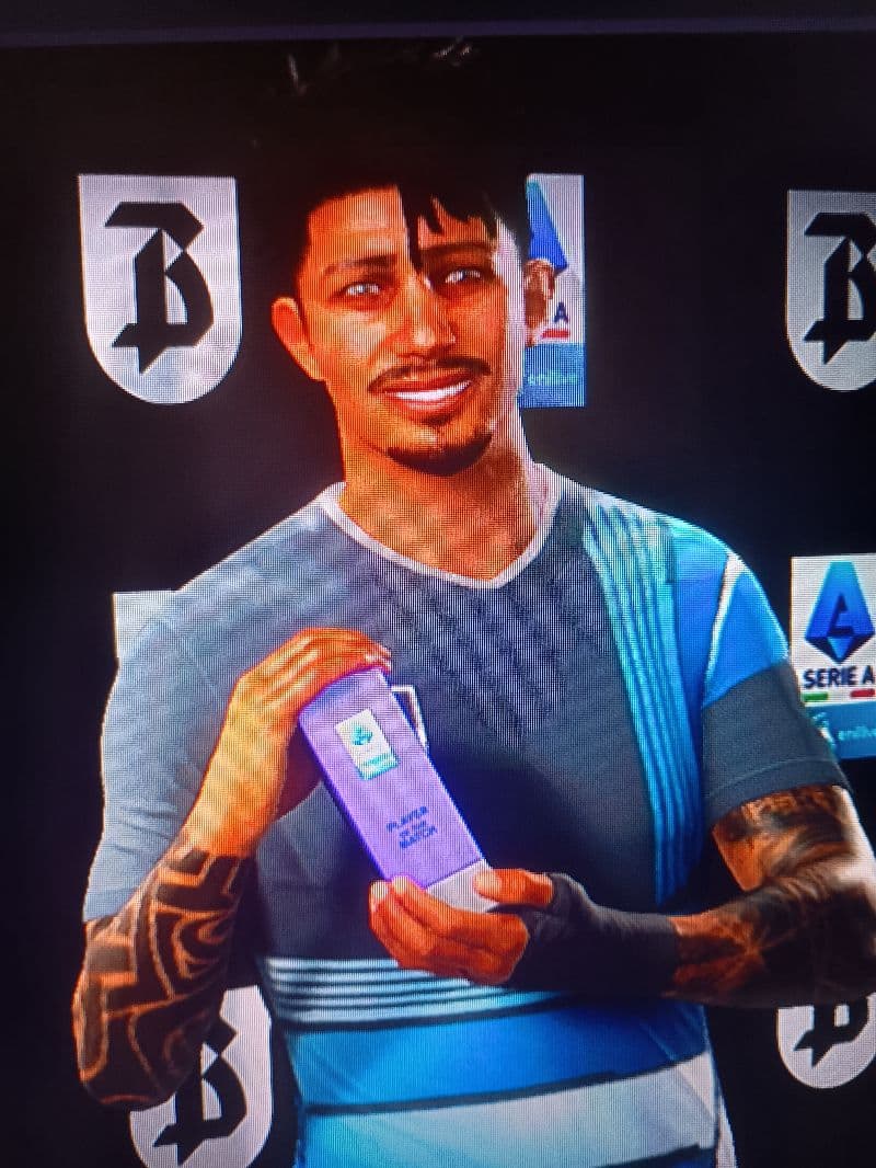Já consegui meu primeiro prêmio de melhor da partida, logo na primeira rodada da liga Itália 🇮🇹🪄💫