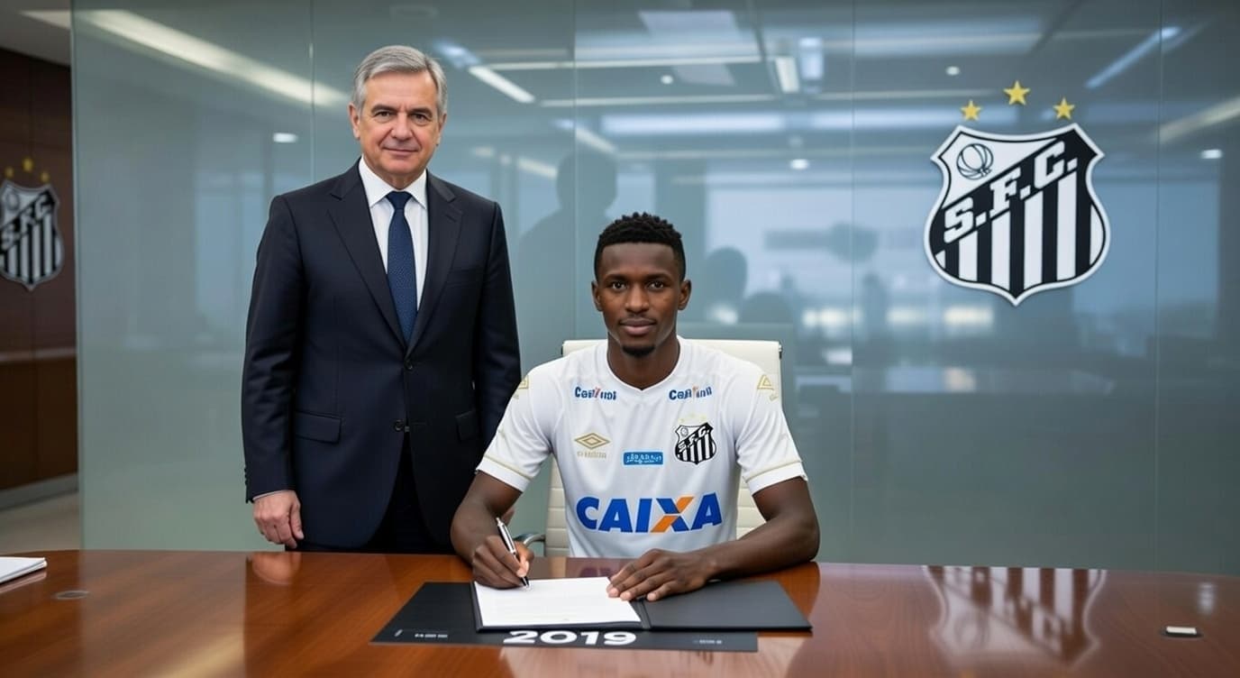 Here'Go!!! Santos acaba de oficializar a contratação do jogador de Senegal Brahim Diop até 2019!!