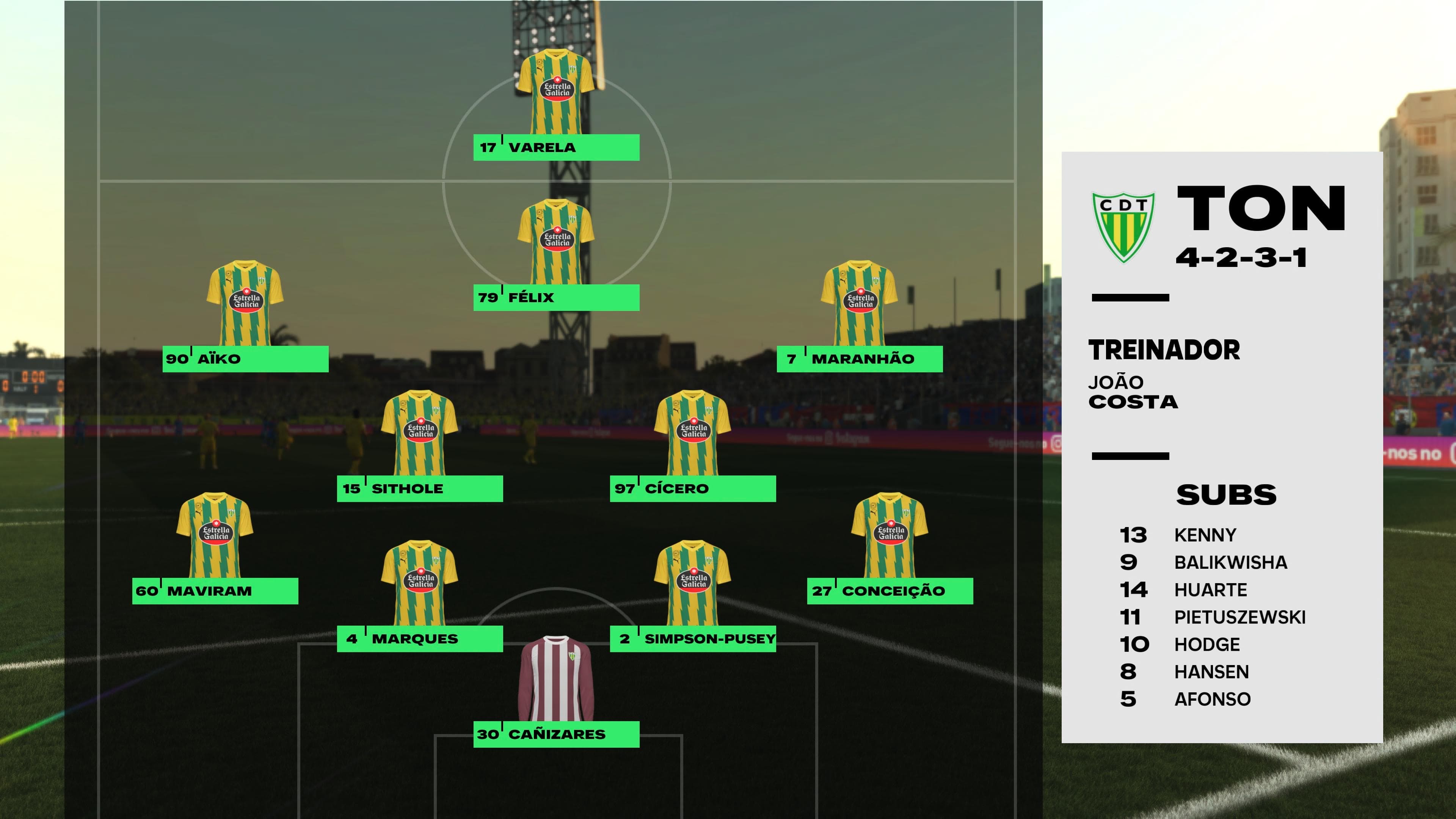 O nosso 𝐗𝐈 🟡🟢 #SóTondela #FCACDT #LigaPortugalBetClic
