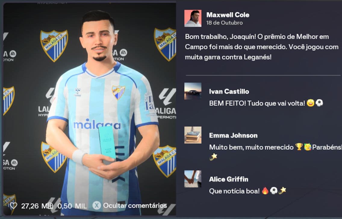 E o prêmio de Melhor em Campo, foi pra ele: Joaquin na partida contra o Leganés