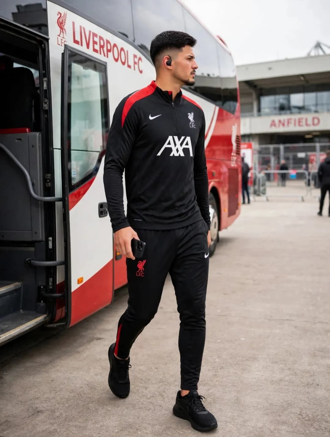 🇧🇷-Chegando ao estádio. 🏴󠁧󠁢󠁥󠁮󠁧󠁿-Arriving at the stadium. Liverpool x Newcastle 🔴