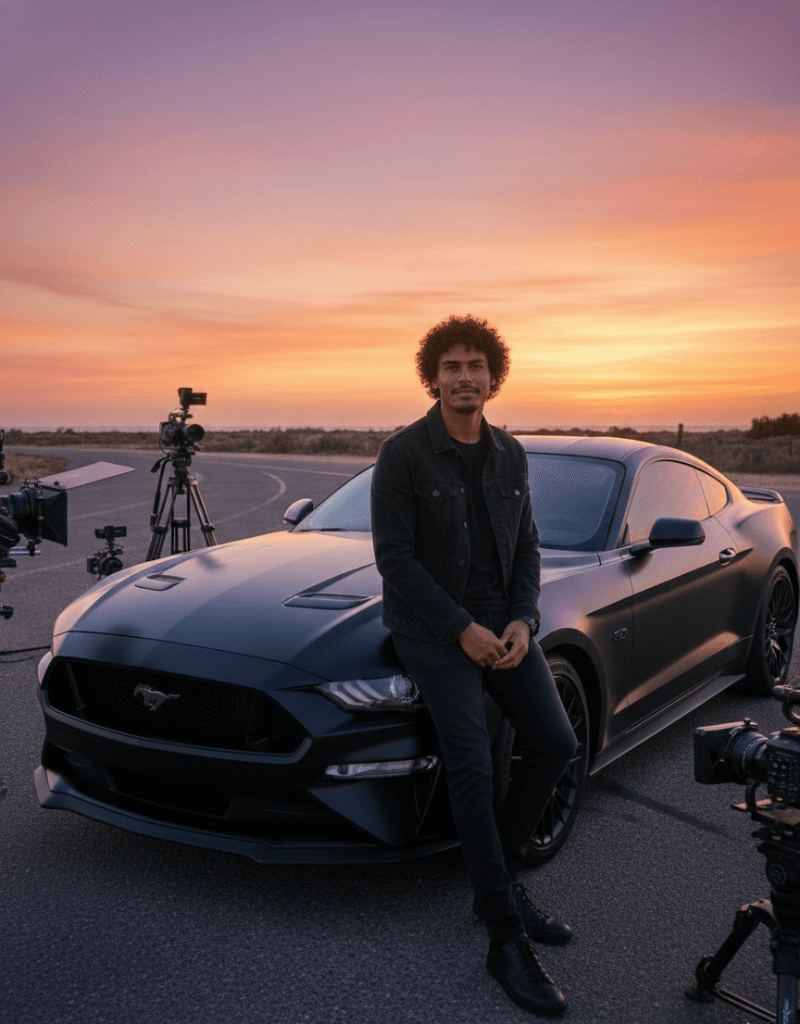 “Porque não um ensaio de fotos com meu primeiro carro? Eu me dei esse luxo.” 😎📸