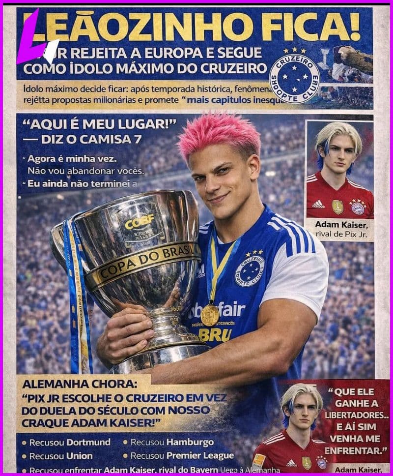 🟣⚪ 𝐏𝐄𝐑𝐌𝐀𝐍Ê𝐍𝐂𝐈𝐀 𝐍𝐎 𝐂𝐑𝐔𝐙𝐄𝐈𝐑𝐎! ⚪🟣 - APÓS RUMORES DE TRANSFERÊNCIAS, PIX JR FICA! 📰⚽🇧🇷 Após rumores de transferência…