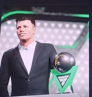 Feliz demais pelo prêmio de Jogador da temporada. Seguir trabalhando🫡