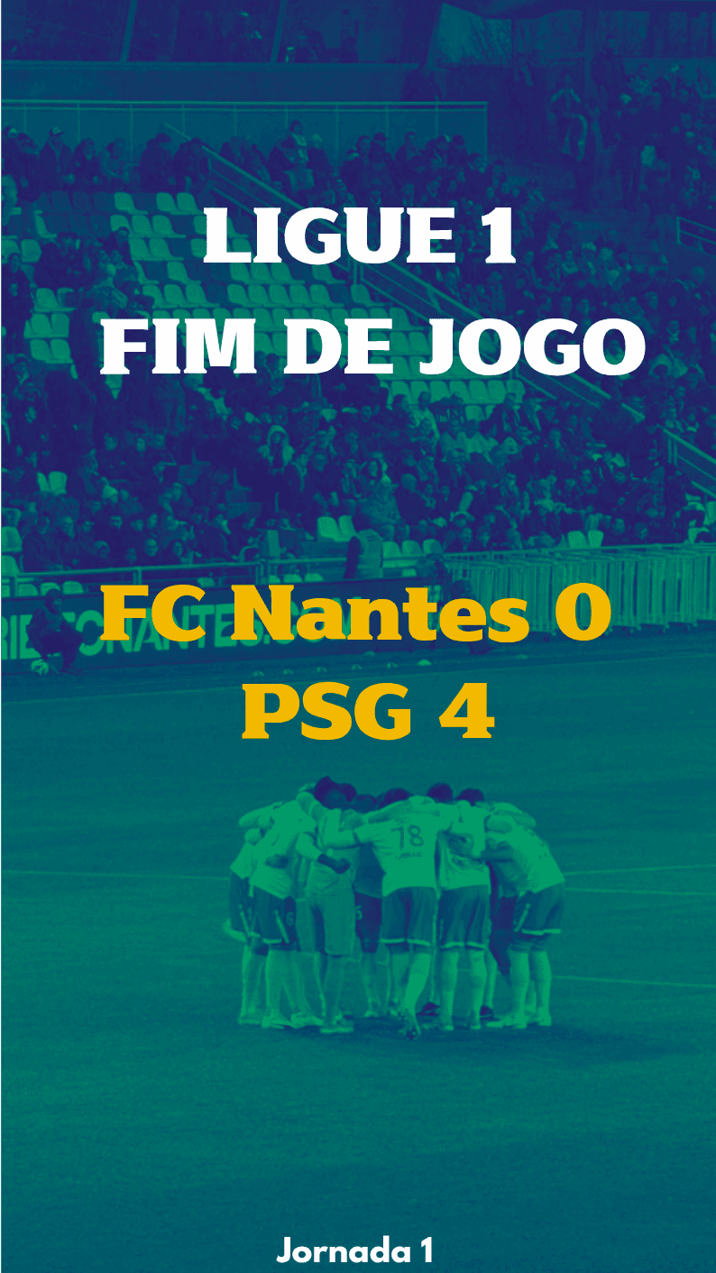 Fim de jogo. O Nantes sai derrotado em casa no primeiro jogo da temporada. Seguimos firme no objetivo!🟢🟡 "La renaissance du canari de l…
