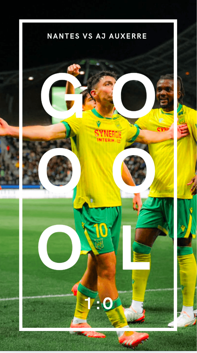 GOOOOOOOOOL O Nantes sai na frente com seu artilheiro!! ⚽Abline 9'