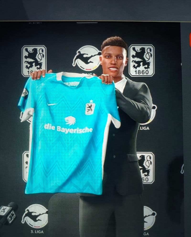 “Grato ao TSV 1860 München pela oportunidade e pela confiança. Orgulho enorme em vestir essa camisa.” 🩵