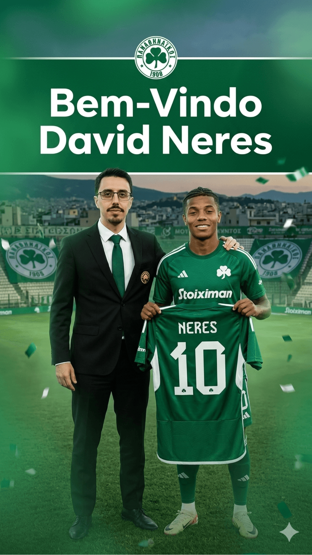 Uma nova era! Bem vindo David! Que seja uma história de vitórias! 🇬🇷💚