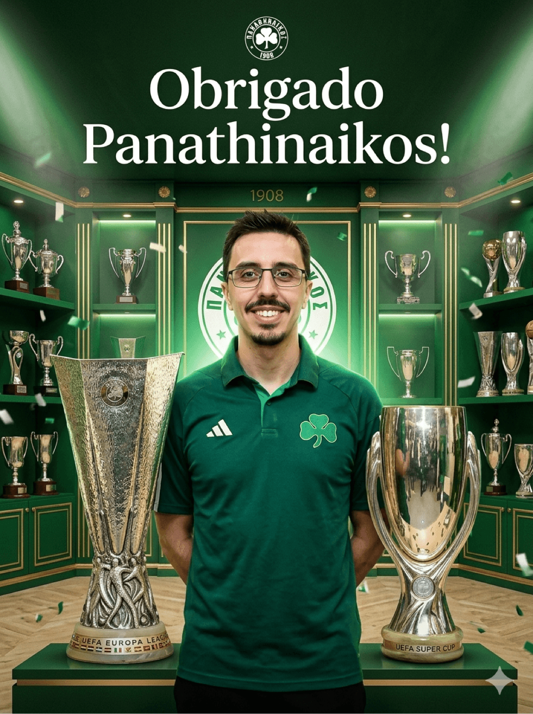 Um ciclo que se encerra, às vezes a mudança é necessária, mesmo que de forma repentina há coisas que vem para o bem! Obrigado Panathinaik…