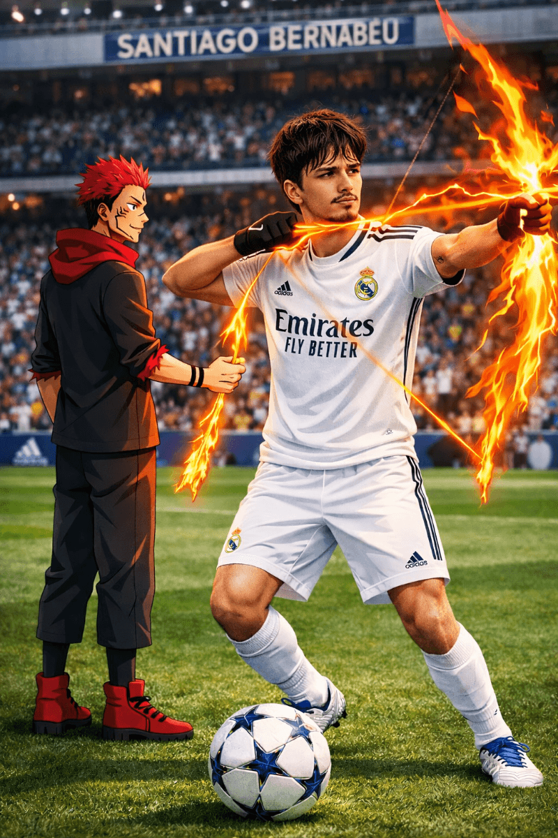 🔥 No Bernabéu, a chama nunca apaga. Arco em mãos, foco no alvo e o sonho em jogo. Adrián Torres, pronto para escrever mais um capítulo c…