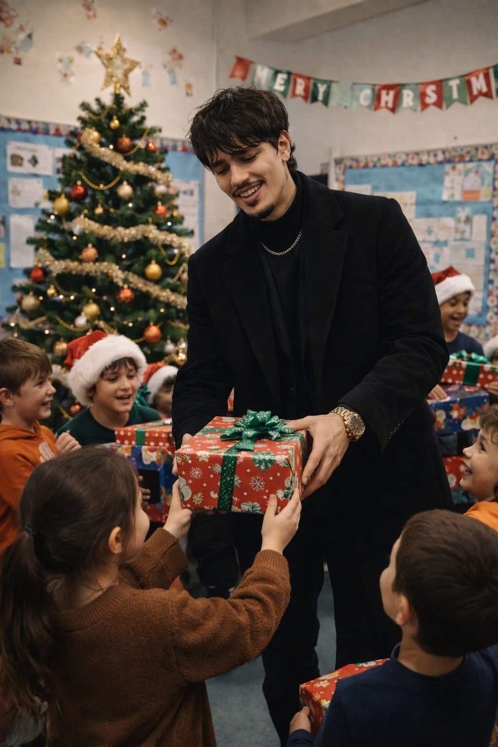 Hoje foi dia especial! 🎄✨ Fui até a escola entregar os prêmios de Natal para as crianças. Ver o sorriso e a alegria no rostinho delas nã…