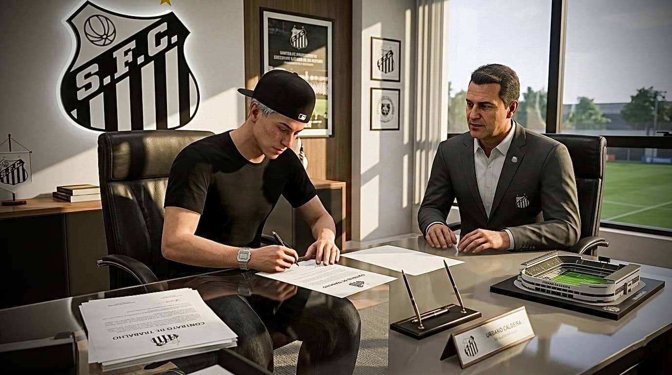 Officially pro. Watch me. 26/27. @Santosfc🤍
