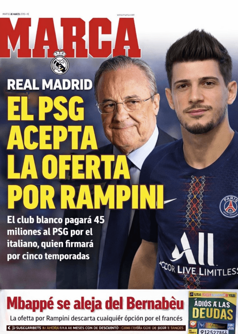 BOMBA 🚨 PSG aceitou a proposta do Real Madrid por Pedro Rampini. O atleta deve ser anunciado oficialmente a qualquer momento.