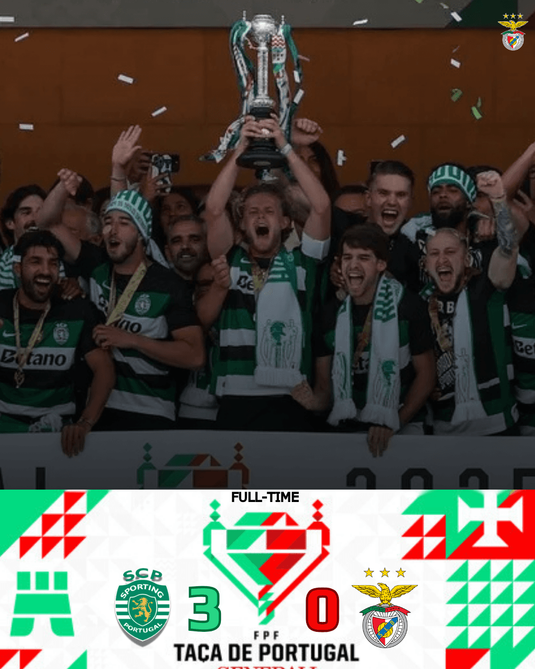 ACABA O JOGO. Sporting é campeão da taça de Portugal.