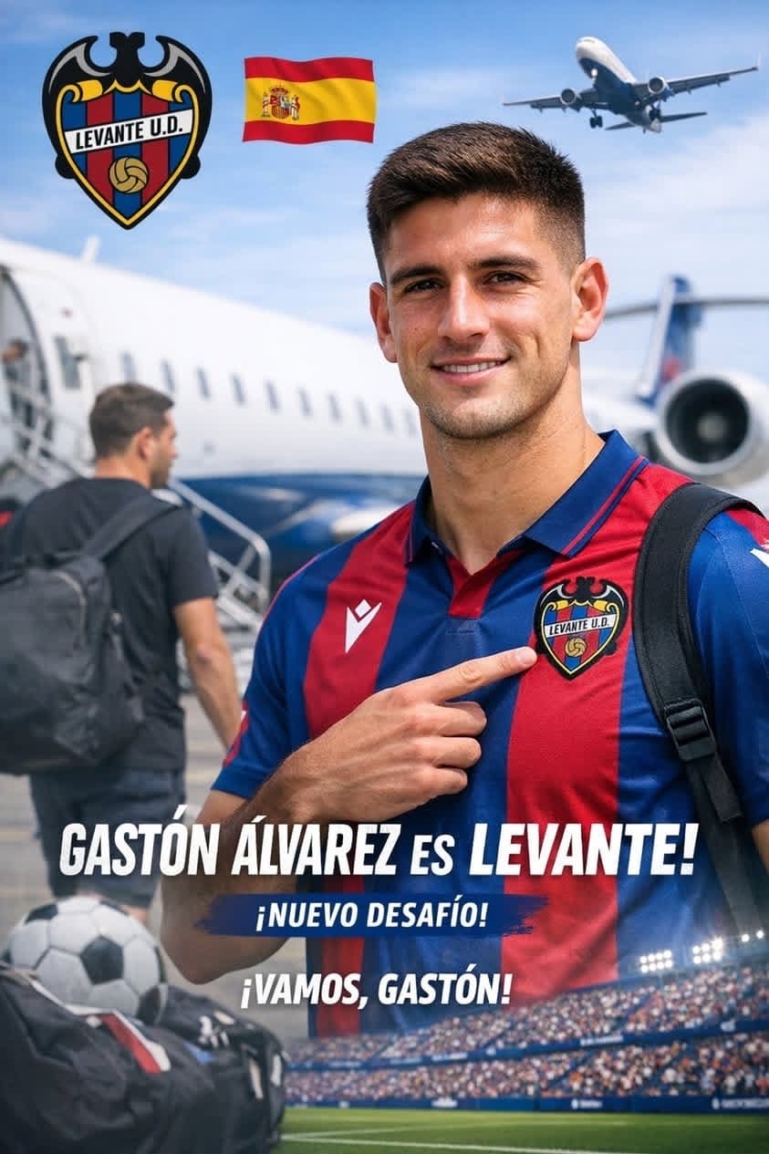 ✈️🔵🔴 Novo capítulo na Espanha! Gaston Álvarez chega ao Levante UD para encarar um novo desafio na carreira. Defesa firme, raça uruguaia…