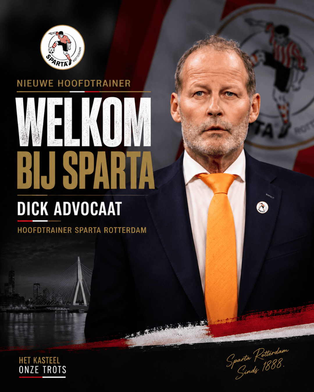 Sparta Rotterdam anúncia: O retorno de um ídolo entre nós Danny Blind é o novo treinador do Sparta Rotterdam. O ex jogador do clube coman…