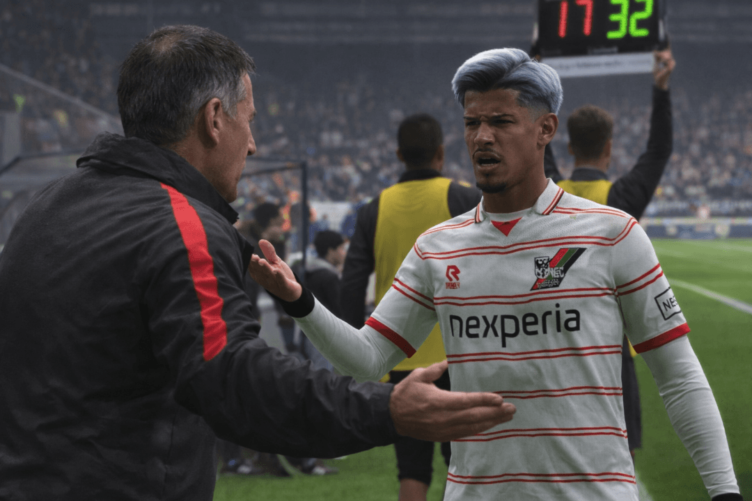 Juan Jr e o técnico acabaram discutindo no jogo contra o Ultrecht, Juan Jr reclamou muito de ter sido substituído, ele perguntou:"Eu?" De…