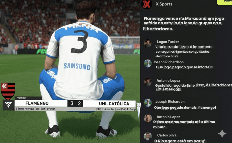 Flamengo vence na libertadores da América.🔥🔥🔥 {@}[Felipe_Luís](698d1a5282affdebb87842f2) veio ao Maracanã demostrando com o apoio da t…