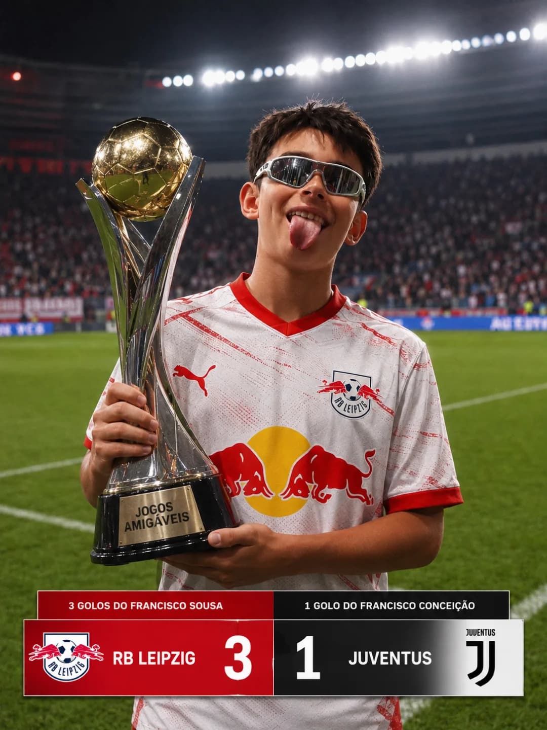 Ganhei a final dos amigaveis e marquei hat trick fomos campeões