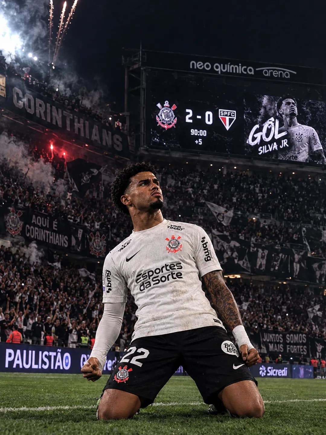 É CAMPEÃO, FIEL! 🏆🖤🤍 No apagar das luzes, saiu o gol que selou o título! Fazer história com essa camisa é inexplicável. O Paulistão é …