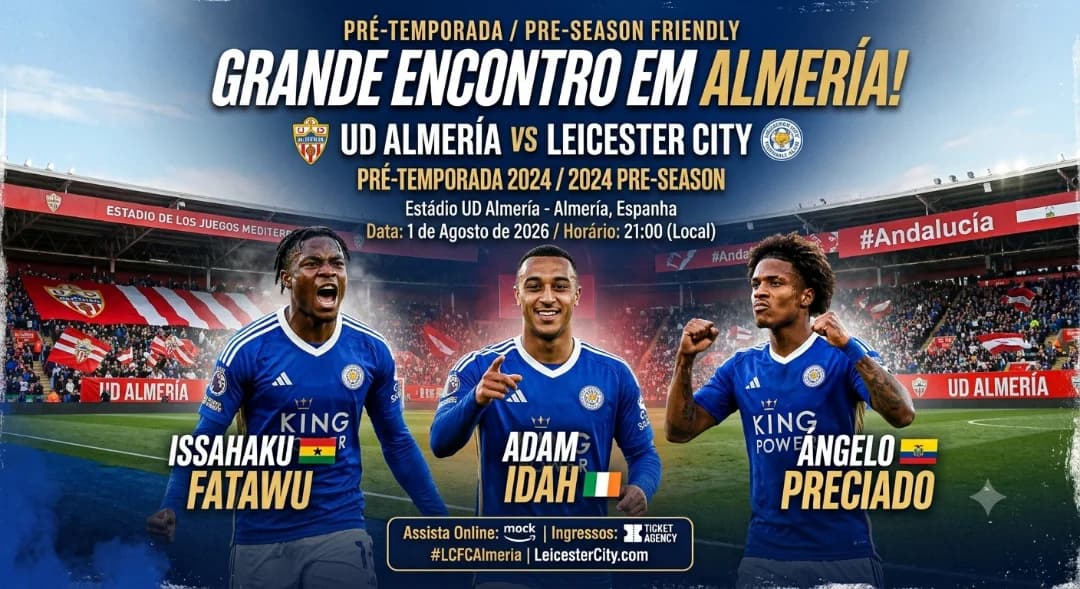 RUMO AO TITULO!APOS VENCER A PRIMEIRA PARTIDA LEICESTER VEM PRO JOGO CONTRA O ALMERIA!