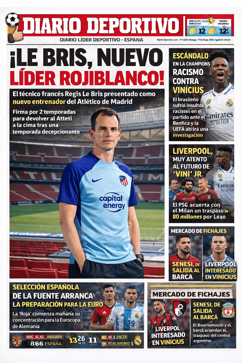 📰🔥 UM NOVO LEGADO COMEÇA NO METROPOLITANO! Régis Le Bris assume o comando do Atlético de Madrid com a missão de escrever um novo capítu…