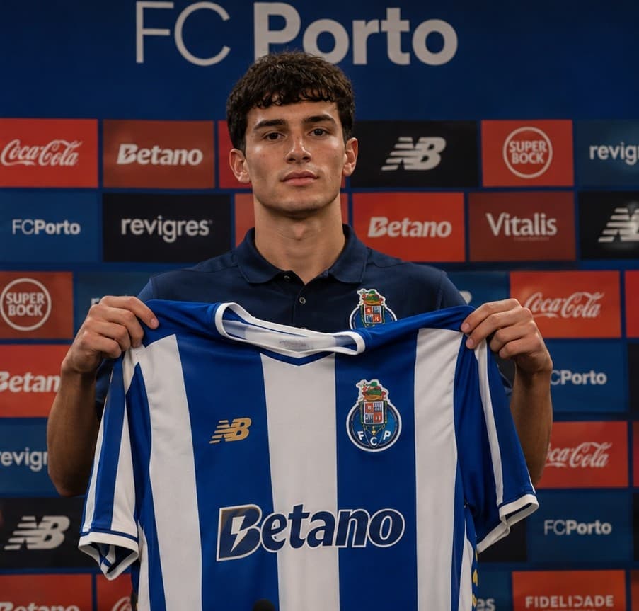 Muito feliz por chegar a este clube incrível 💙🤍 #dragoesdoporto