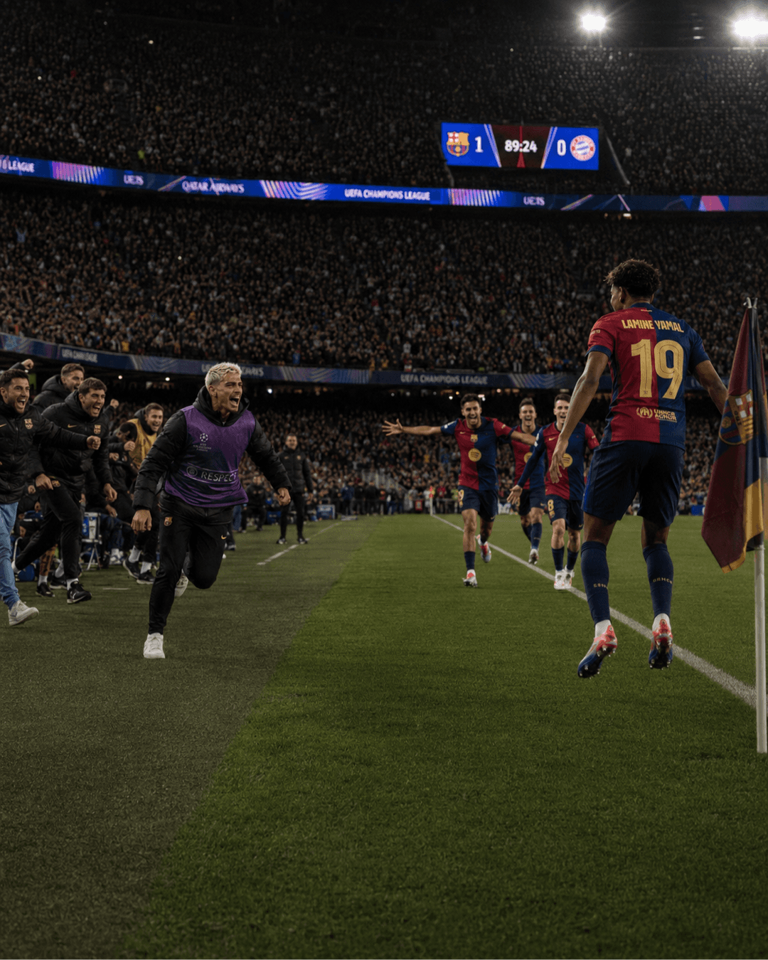 VAMOS @lamineyamal!!! 2 jogo da champions e 6 pontos!! VISCA BARCA 🔴🔵