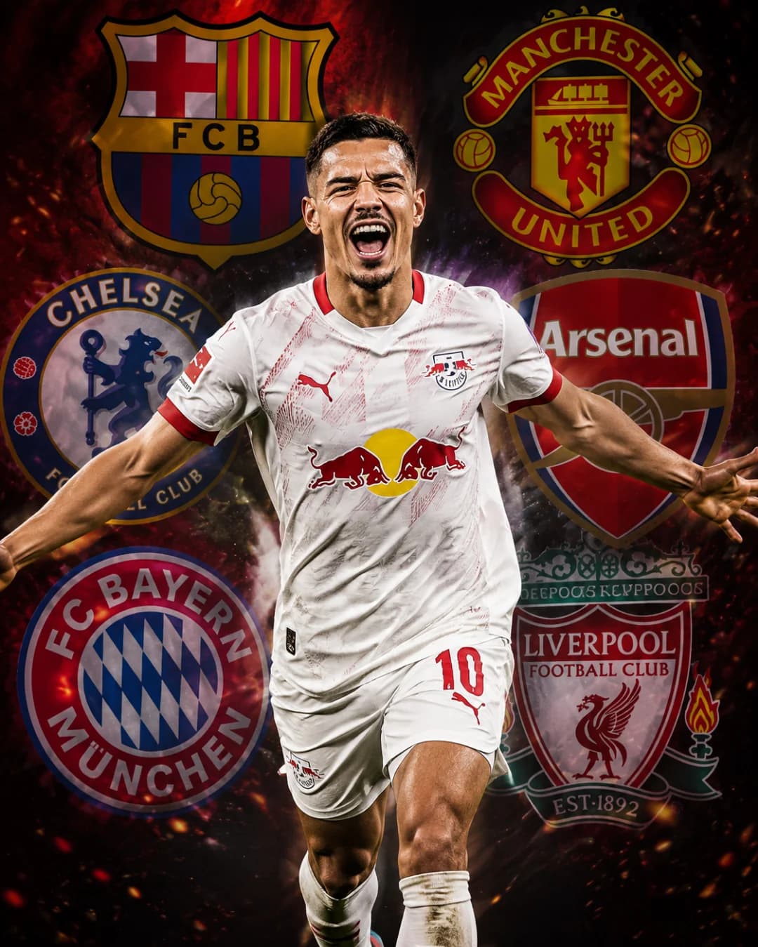 Ta todo mundo de olho no mlk 🔥 Dos 6 times interessados o jogador afirma preferir Barcelona e Manchester United descartando Bayern, Chel…