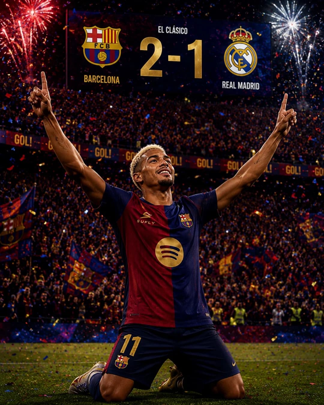 Vitoria Barça💙❤️ Vencemos dos Reais freguês e estamos na liderança 💪🤩