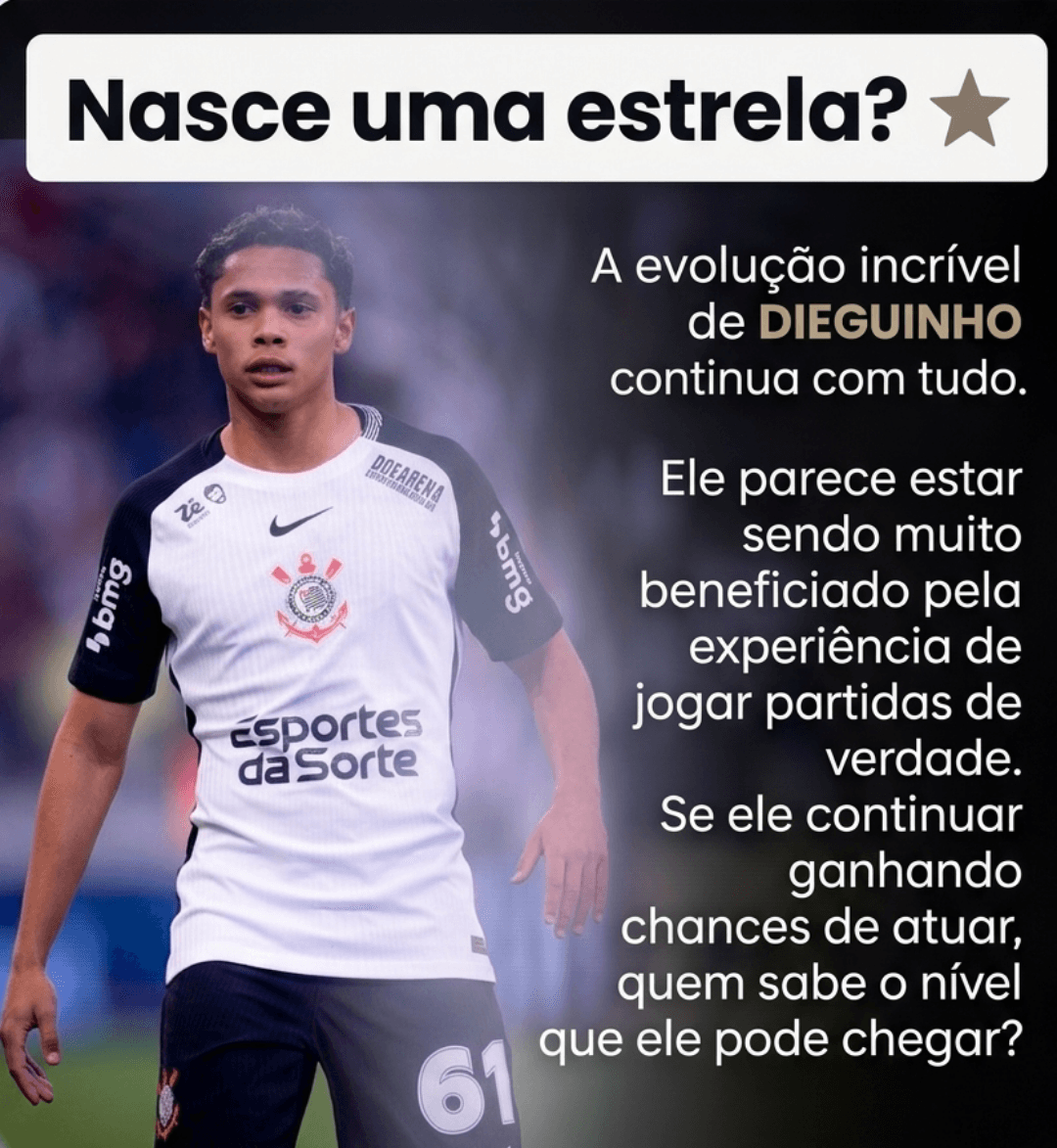 A evolução de Dieguinho continua com tudo. Ele parece estar sendo muito beneficiado pela experiência de jogar partidas de verdade. Se ele…