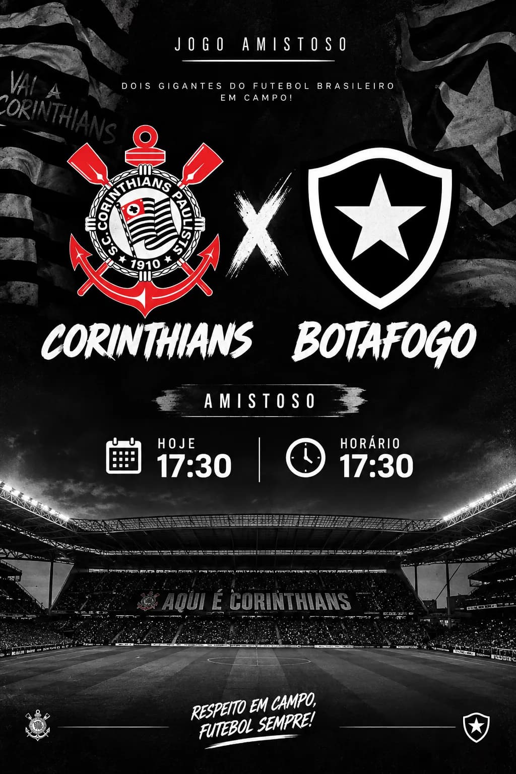 AMISTOSO MARCADO amistoso entre Corinthians e {@}[Botafogo FR](69b1f302bd87c2391072f6ab)