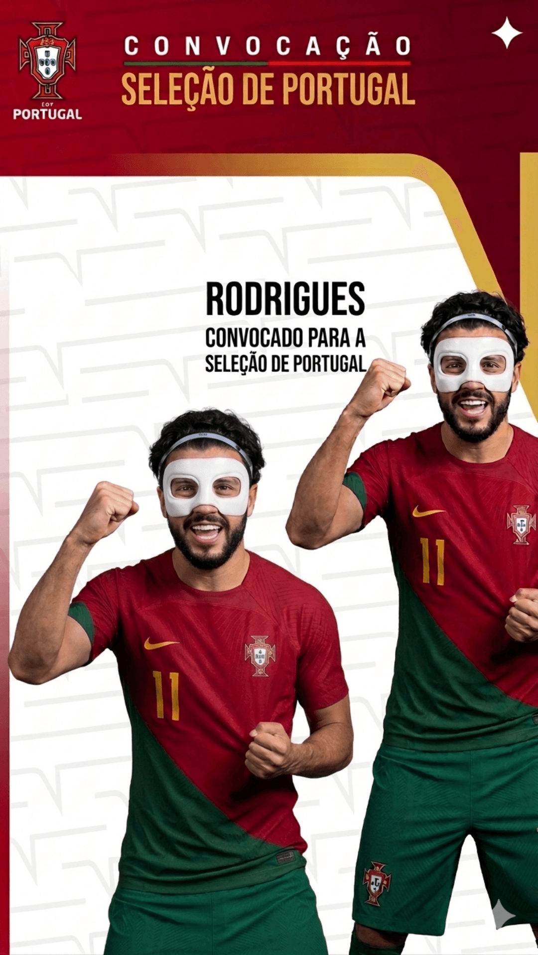 Um sonho de criança… realizado. 🇵🇹❤️ Convocado para a Copa do Mundo FIFA 2030 🏆 Representar Portugal é uma das maiores honras da minha…