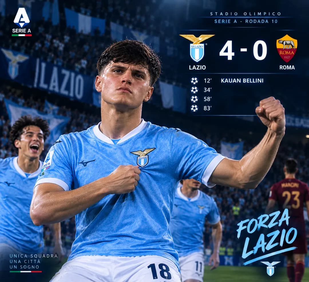 Consegui ajudar lazio com o gol na goleada contra Roma a líder do Campeonato