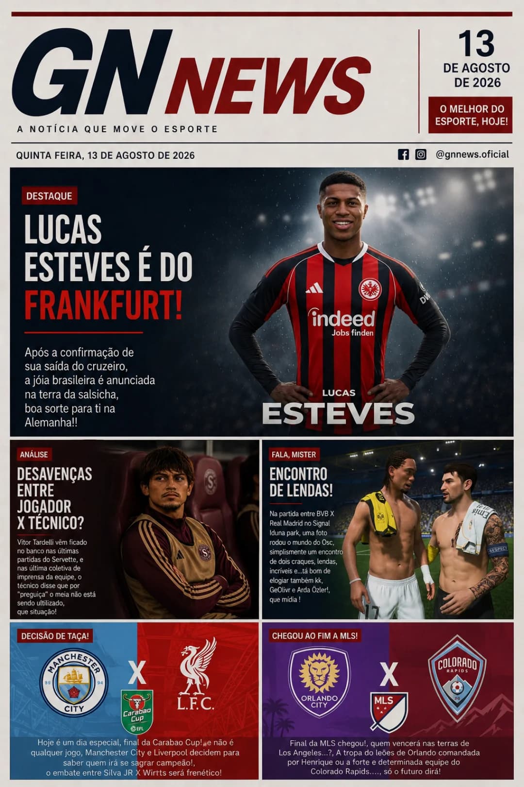Novas notícias, novo jornal! Edição 13/08 📰 Aproveitem 😉, só notícia de lenda! +-+-+-+-+-+-+-+ {@}[GN News](69af30a2bd87c239105c51c9)