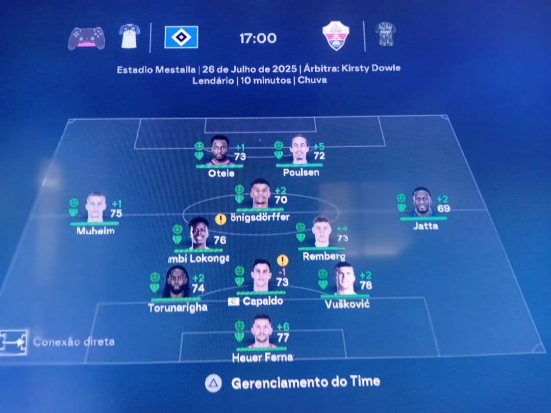 Essa é a escalaçao para a partida de pre temporada