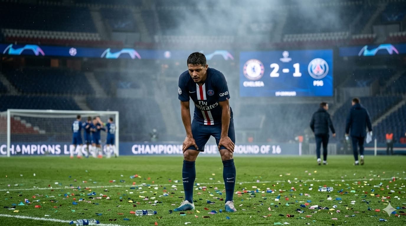 Eliminação que dói… 💔 Lutamos até o fim, mas não foi o suficiente contra o Chelsea FC. Vamos voltar mais fortes. 🔵🔴