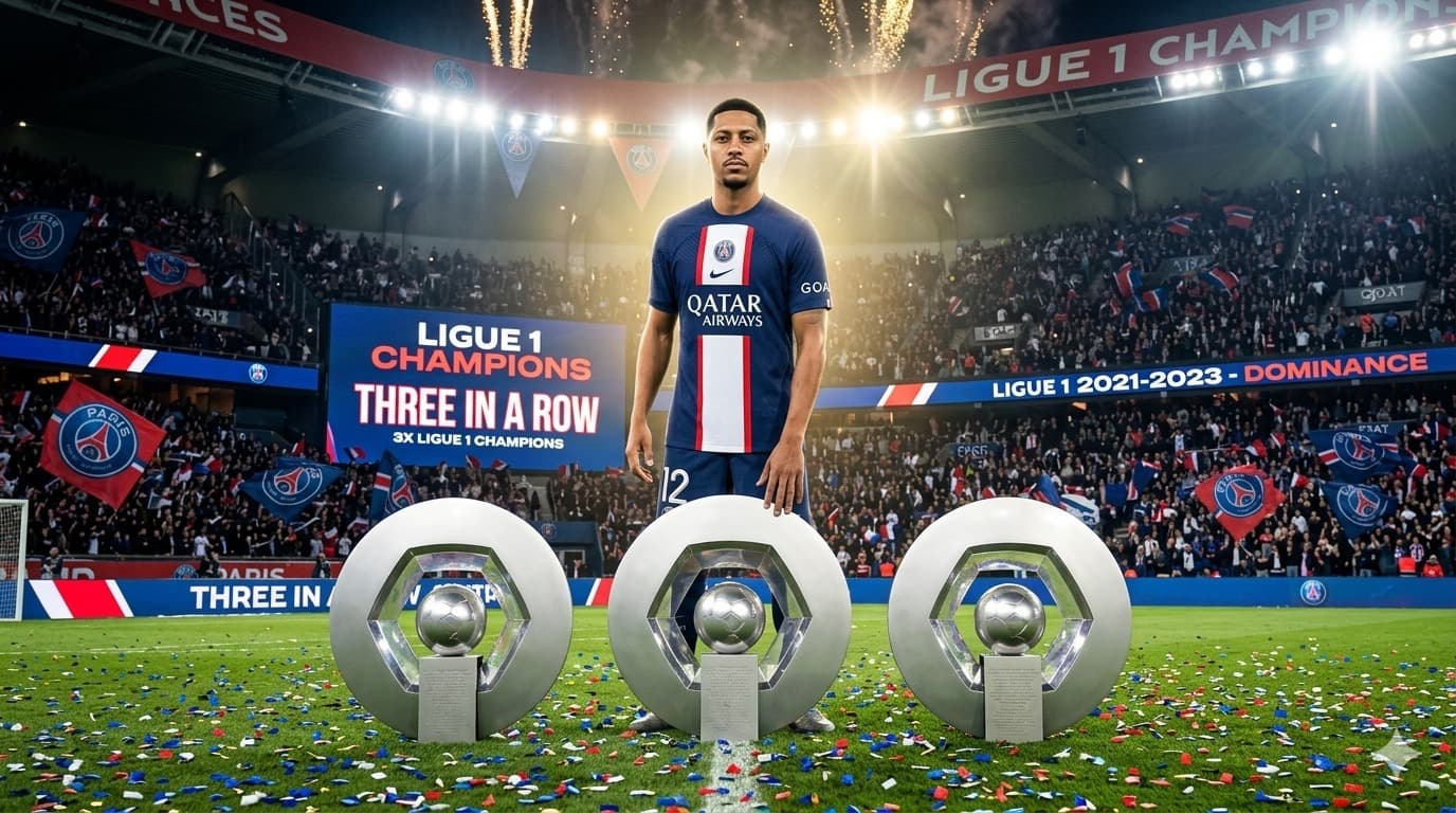 Tricampeões da Liga da França! 🏆🏆🏆🔵🔴 Feliz demais por fazer história com o Paris Saint-Germain. Seguimos! 💪⚽
