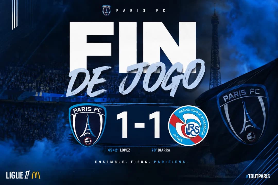 Fim de jogo,o Paris FC fica no empate
