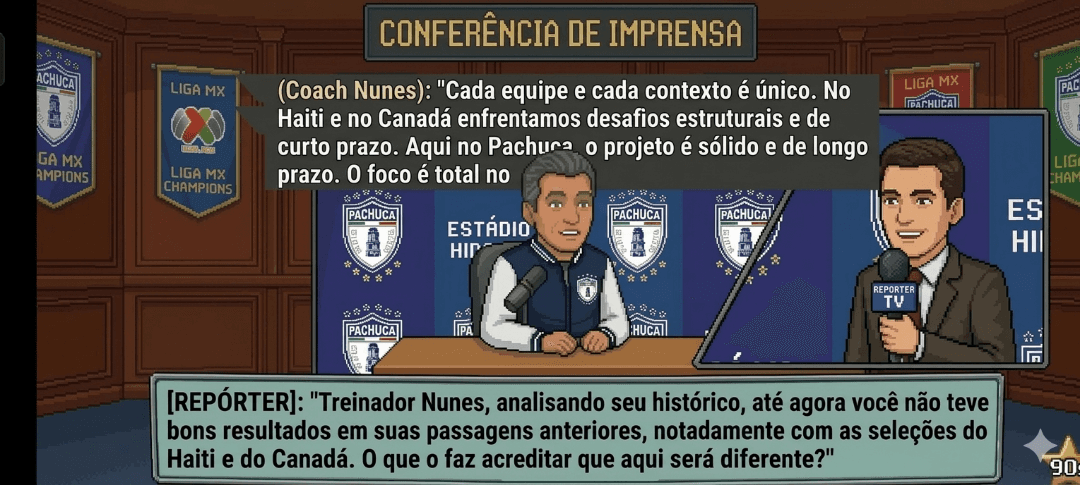 Ele acabou de chegar mas os jornalistas já estão falando que ele não tem capacidade de treinar o Pachuca