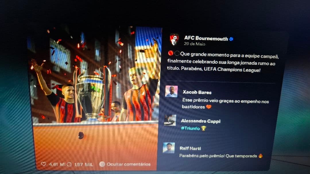 Conquistamos uma Tríplice Coroa, a Champions League, Premier league e a Carabao Cup, uma temporada que vai ficar para a história do Bourn…